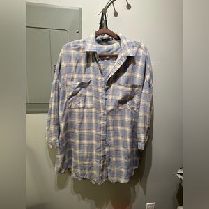 Boohoo plaid flannel dress